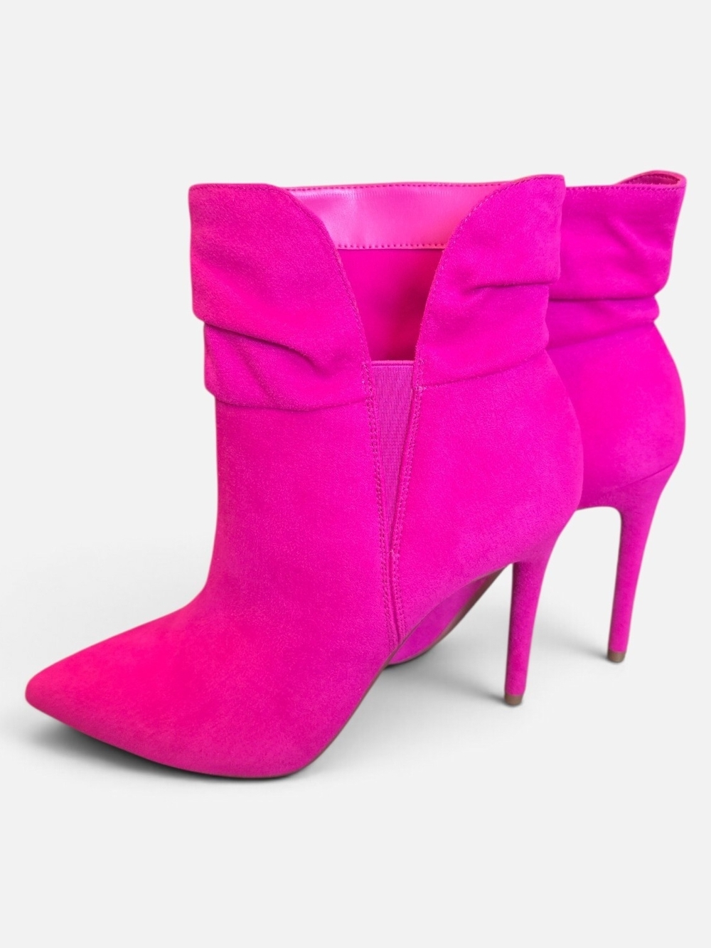 Jessica Simpson Women's Hot Pink Pointed-Toe Stiletto Ankle Boots - Picture 3 of 5